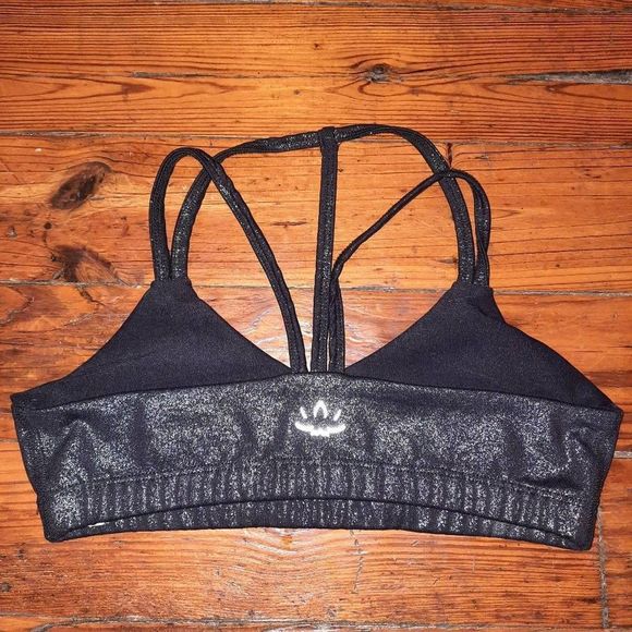 Beyond Yoga Double Strappy Back Metallic Sports Bra - Picture 2 of 3